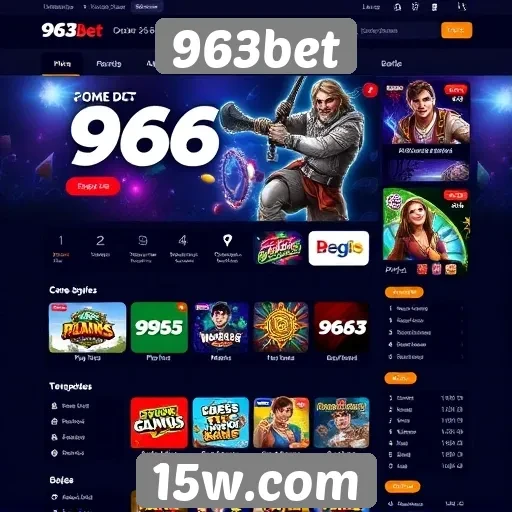 Interface do usuário do site 963bet em foco